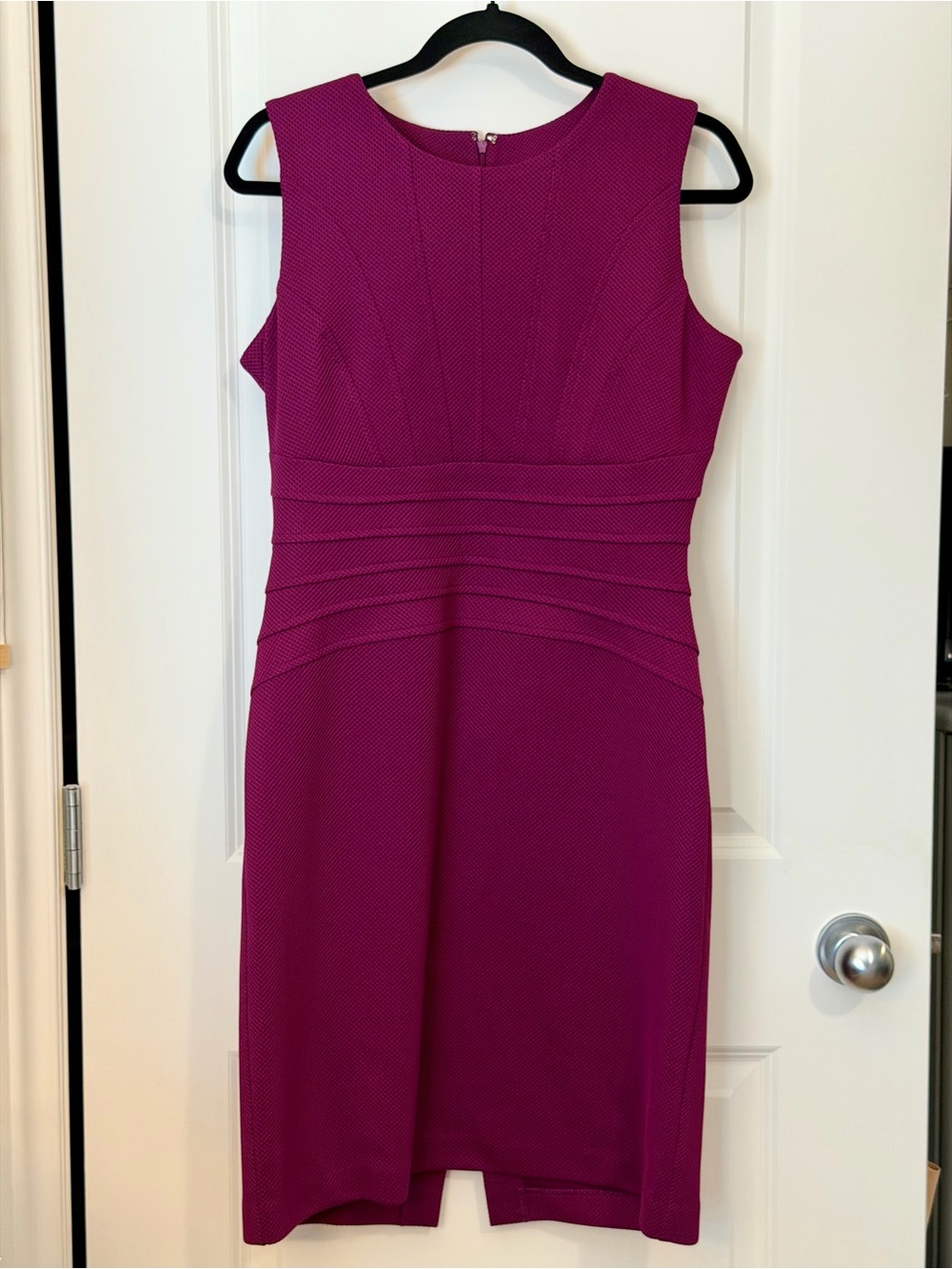 Ivanka Trump Sleeveless Fuchsia Sheath Dress